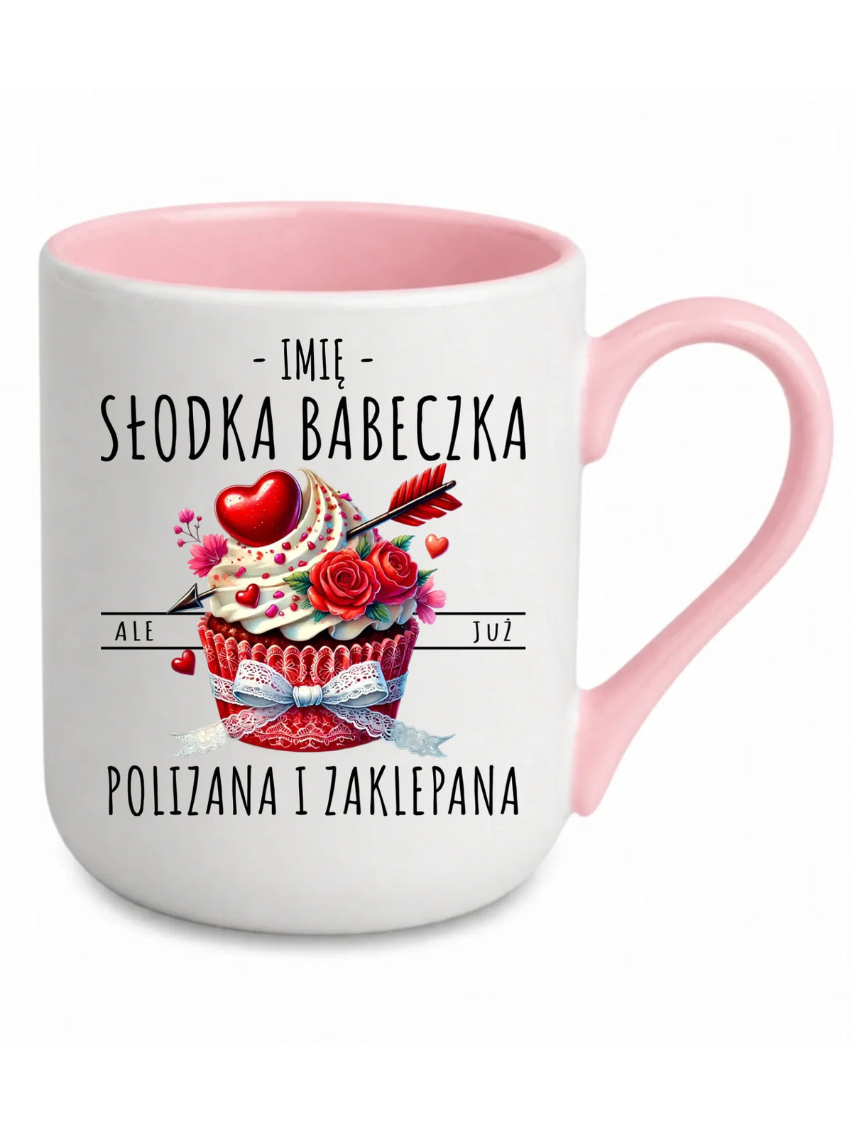 Kubek elegant - Słodka babeczka polizana i zaklepana - personalizowany W37