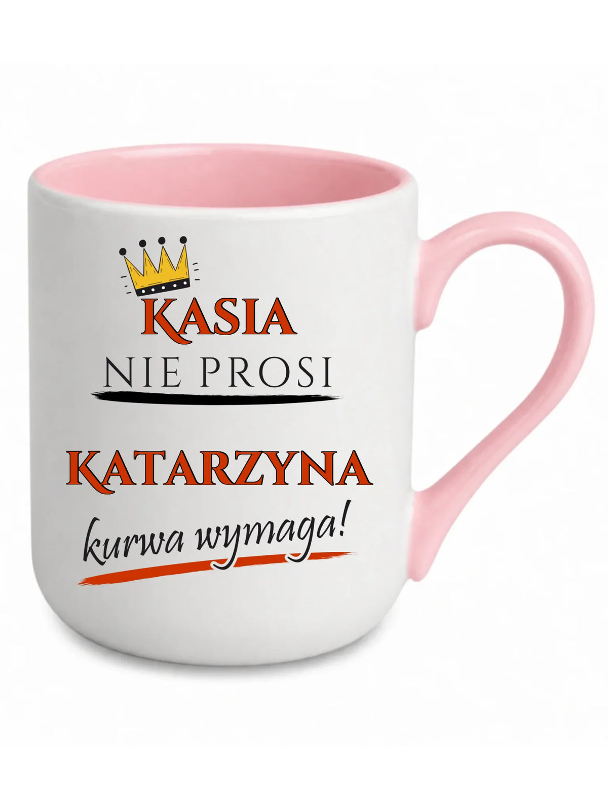 Kubek elegant - Nie prosi, ku**a wymaga - bez cenzury - personalizowany DZ18