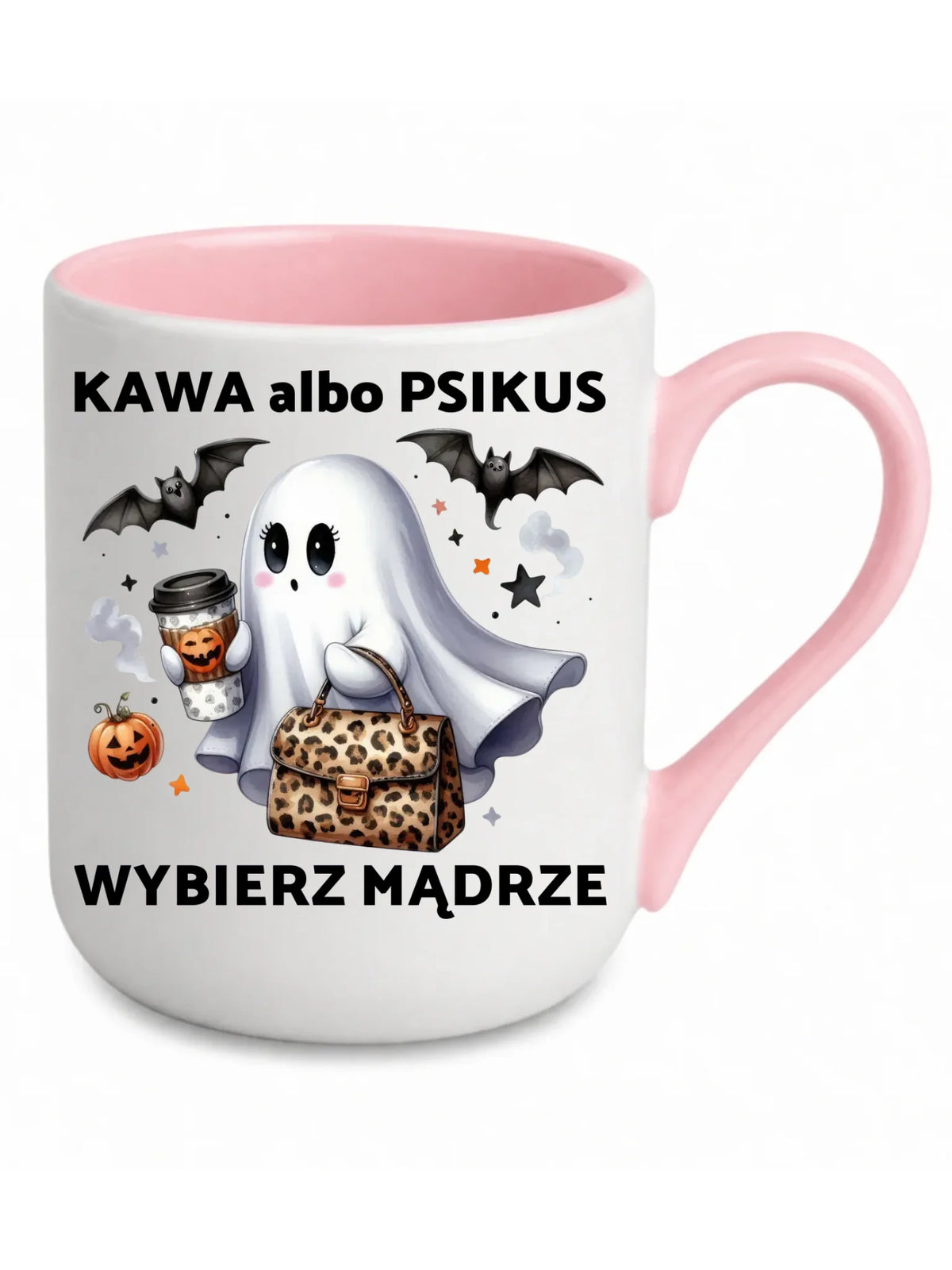 Kubek elegant halloweenowy - Duch - Kawa albo psikus HL07