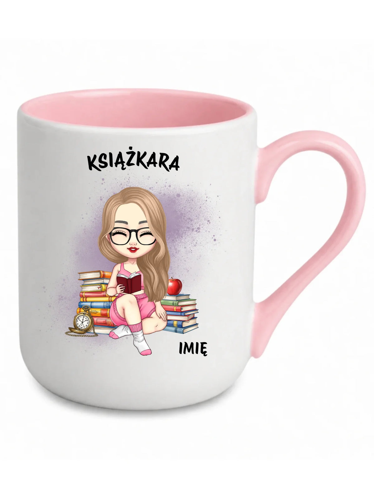 Kubek elegant - Książkara - Prezent dla miłośniczki czytania książek - personalizowany DZ04