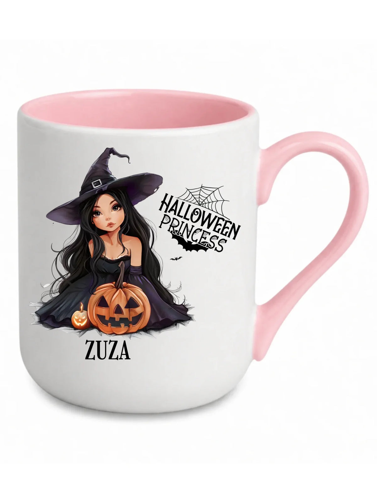 Kubek elegant halloweenowy - Czarownica z dynią - personalizowany HL10