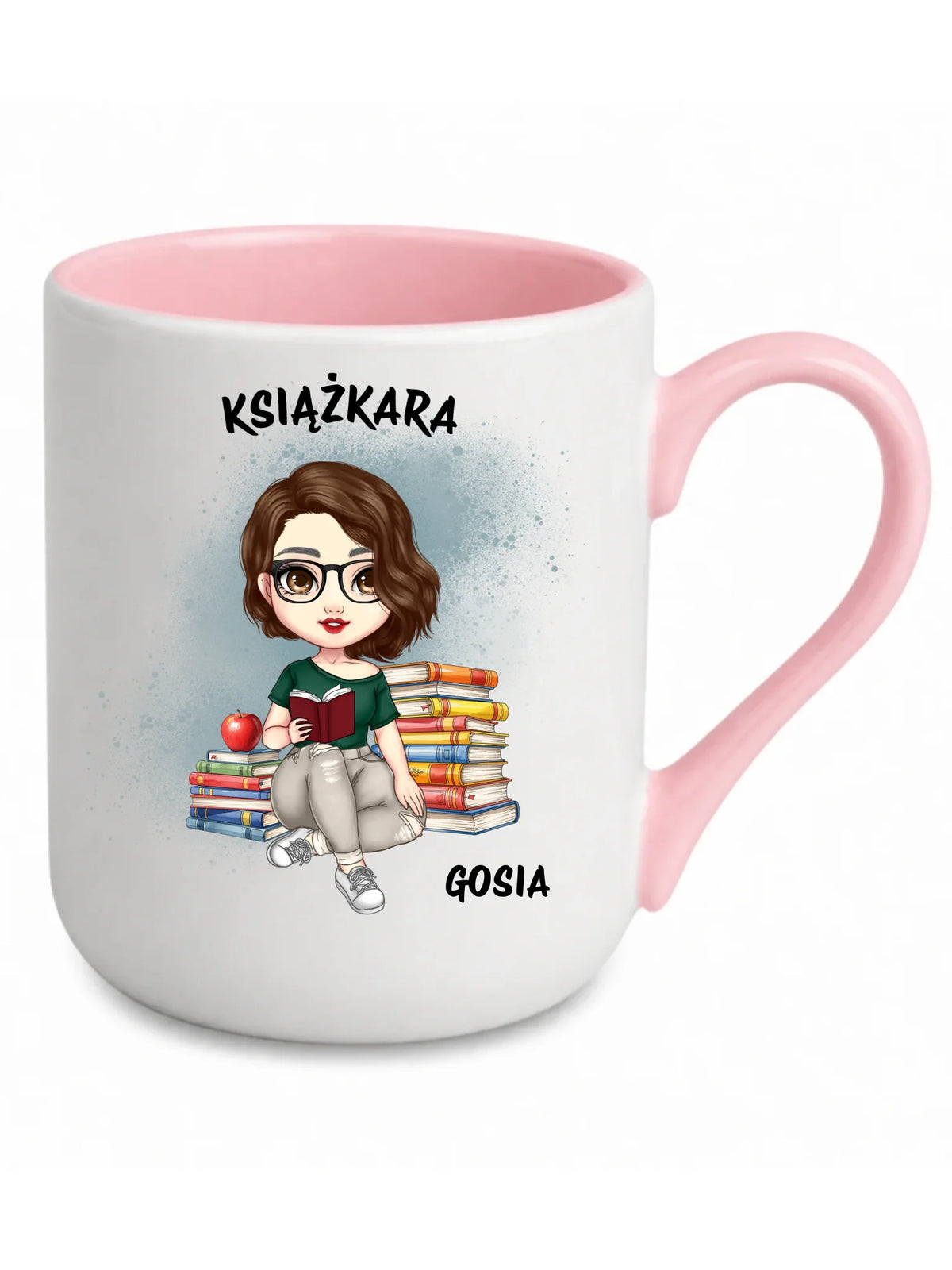 Kubek elegant - Książkara - Prezent dla miłośniczki czytania książek - personalizowany DZ03