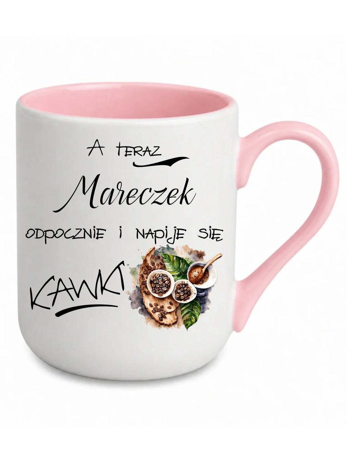 Kubek elegant - Odpocznie i napije się kawki prezent dla kawosza - personalizowany DCH04