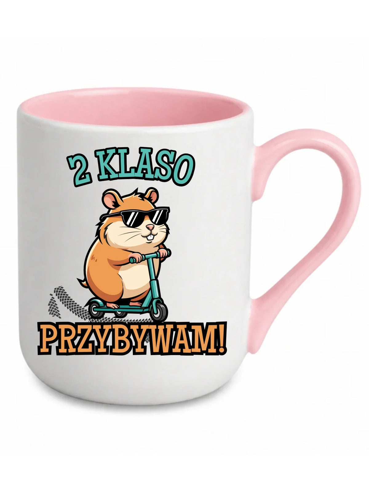 Kubek elegant na powrót do szkoły Przybywam personalizuj klasę SZ07