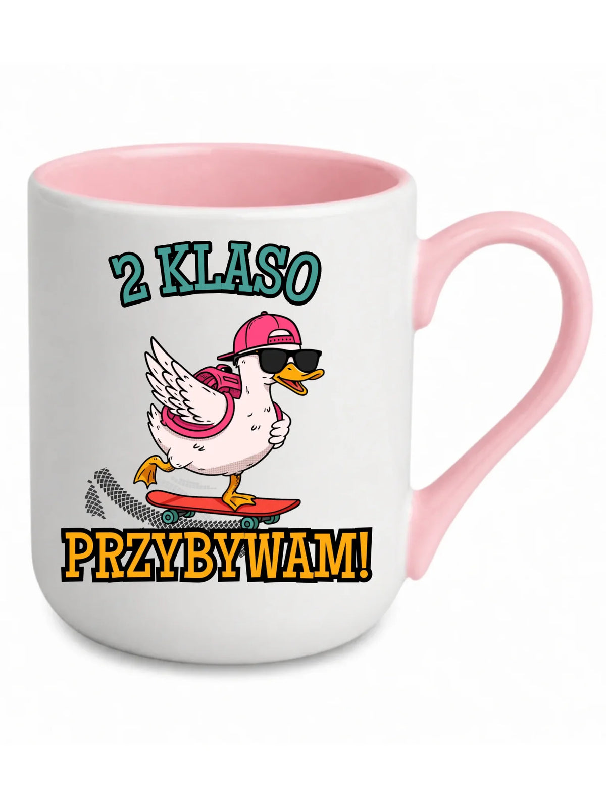 Kubek elegant na powrót do szkoły Przybywam personalizuj klasę SZ08