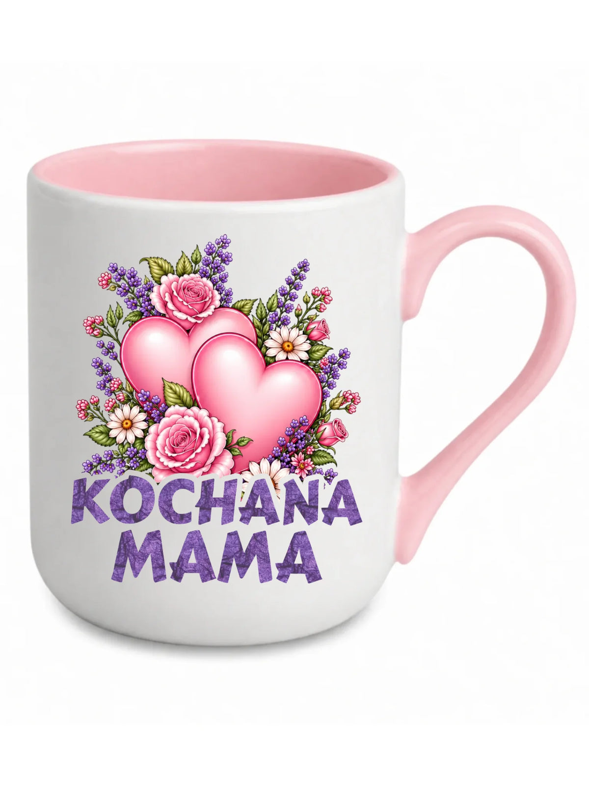 Kubek elegant dla mamy - Kochana Mama bukiet z sercem DM46