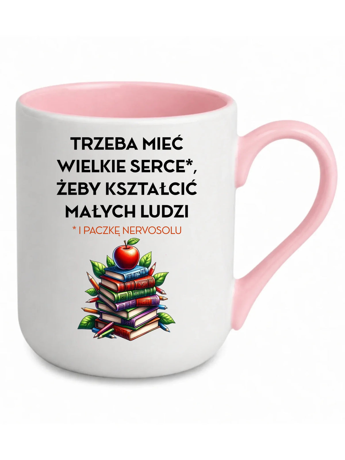 Kubek elegant dla nauczyciela - Trzeba mieć wielkie serce i paczkę nervosolu N73