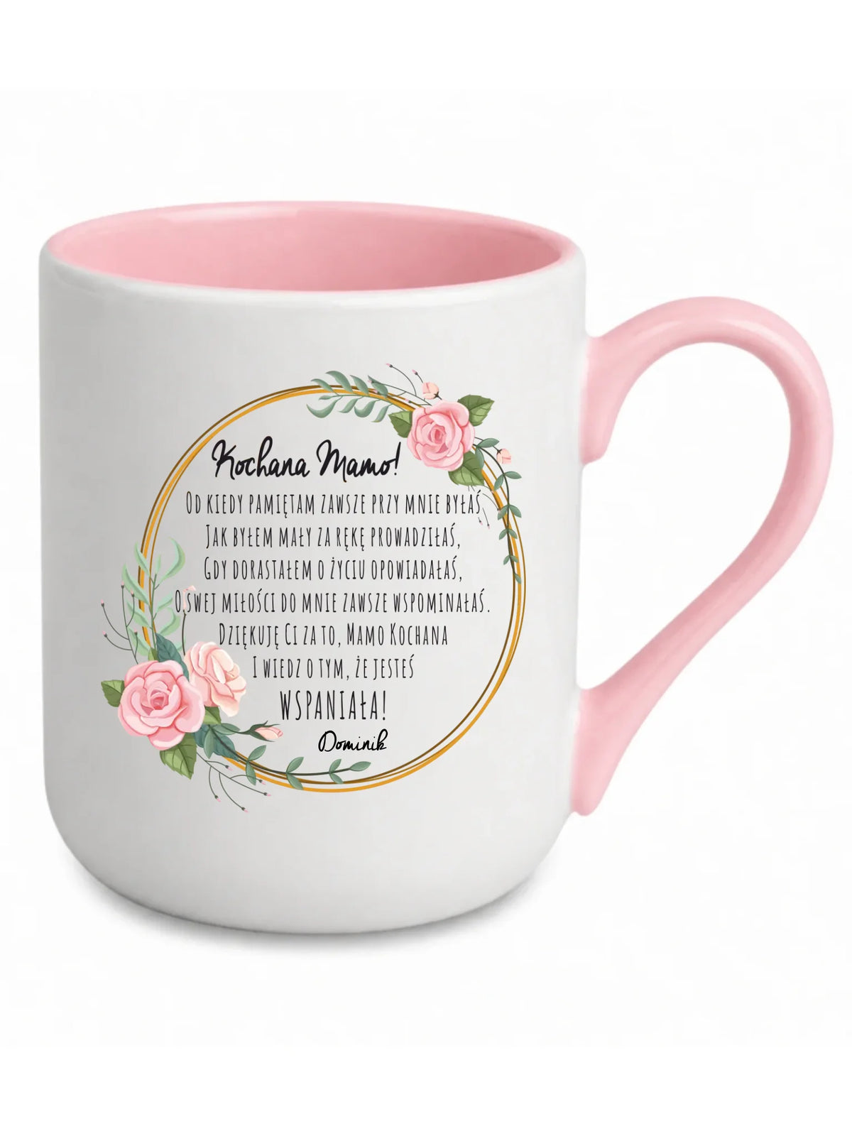 Kubek elegant dla mamy od syna - Kochana Mamo jesteś wspaniała - personalizowany DM44