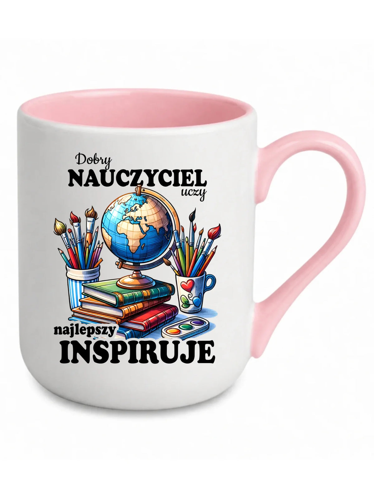 Kubek elegant dla nauczyciela - Dobry nauczyciel uczy najlepszy inspiruje N72