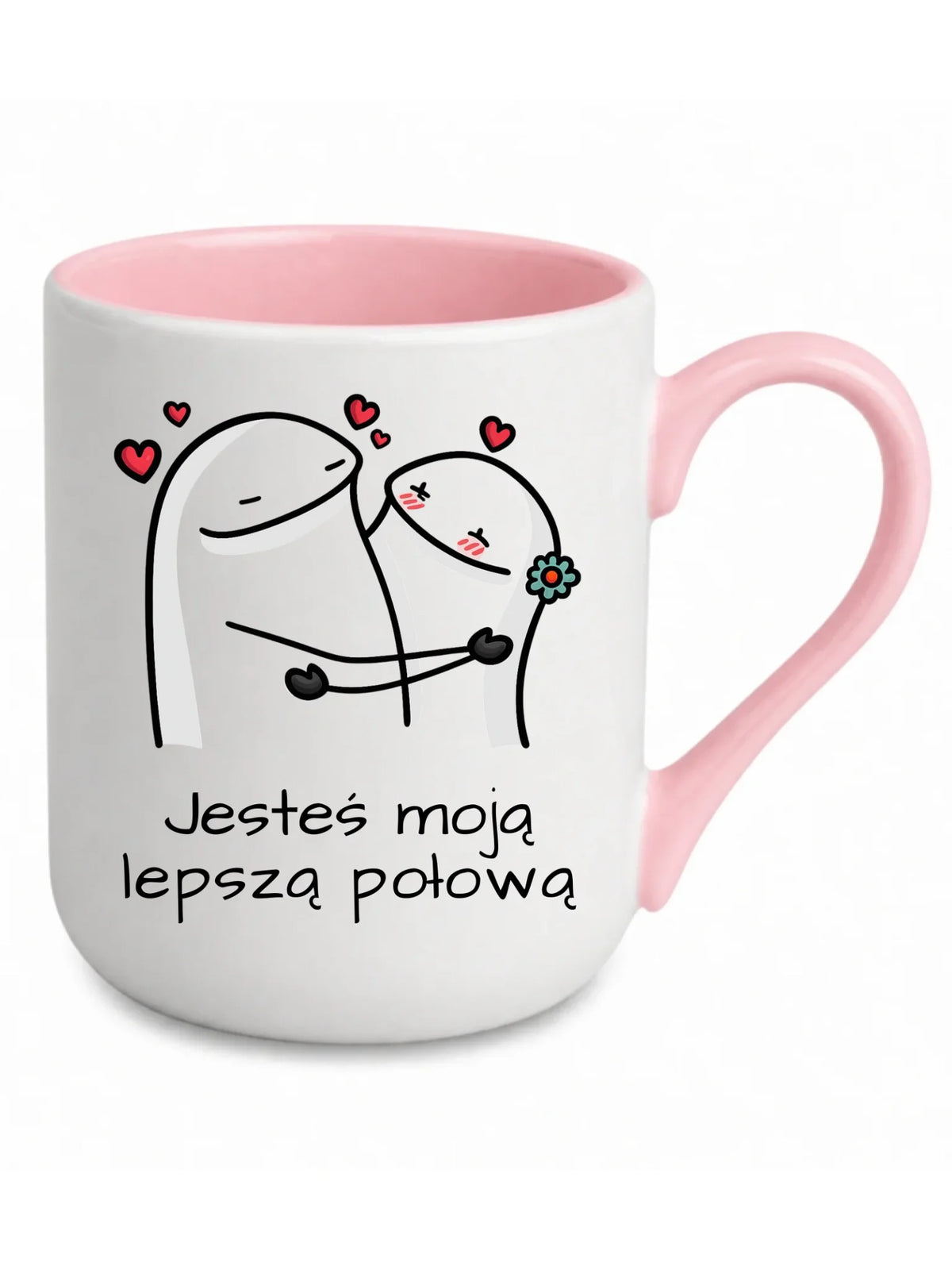 Kubek elegant dla par - Jesteś moją lepszą połową W87