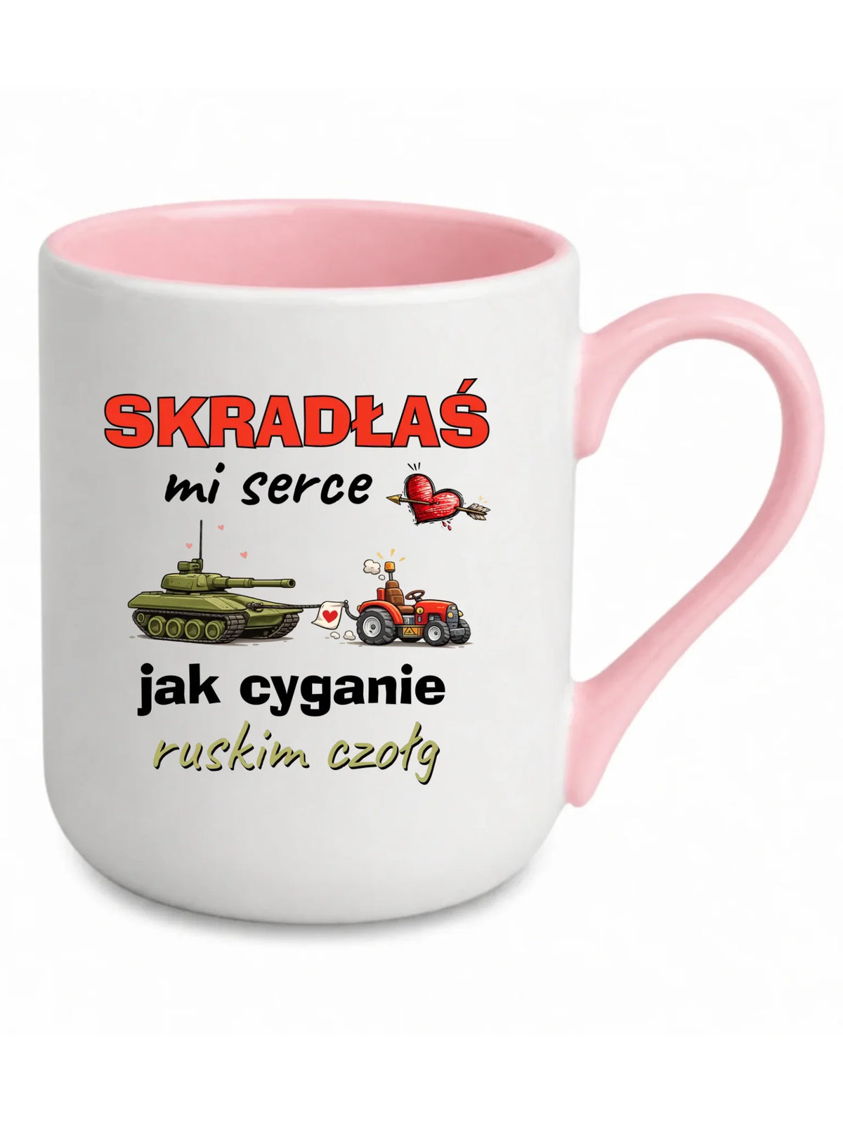 Kubek elegant - Skradłaś mi serce jak cyganie ruskim czołg W76