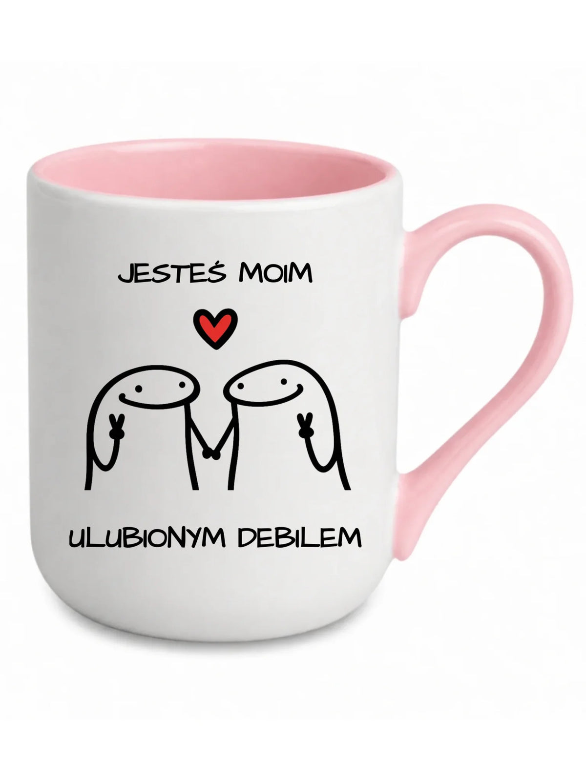 Kubek elegant dla par - Jesteś moim ulubionym debilem W78