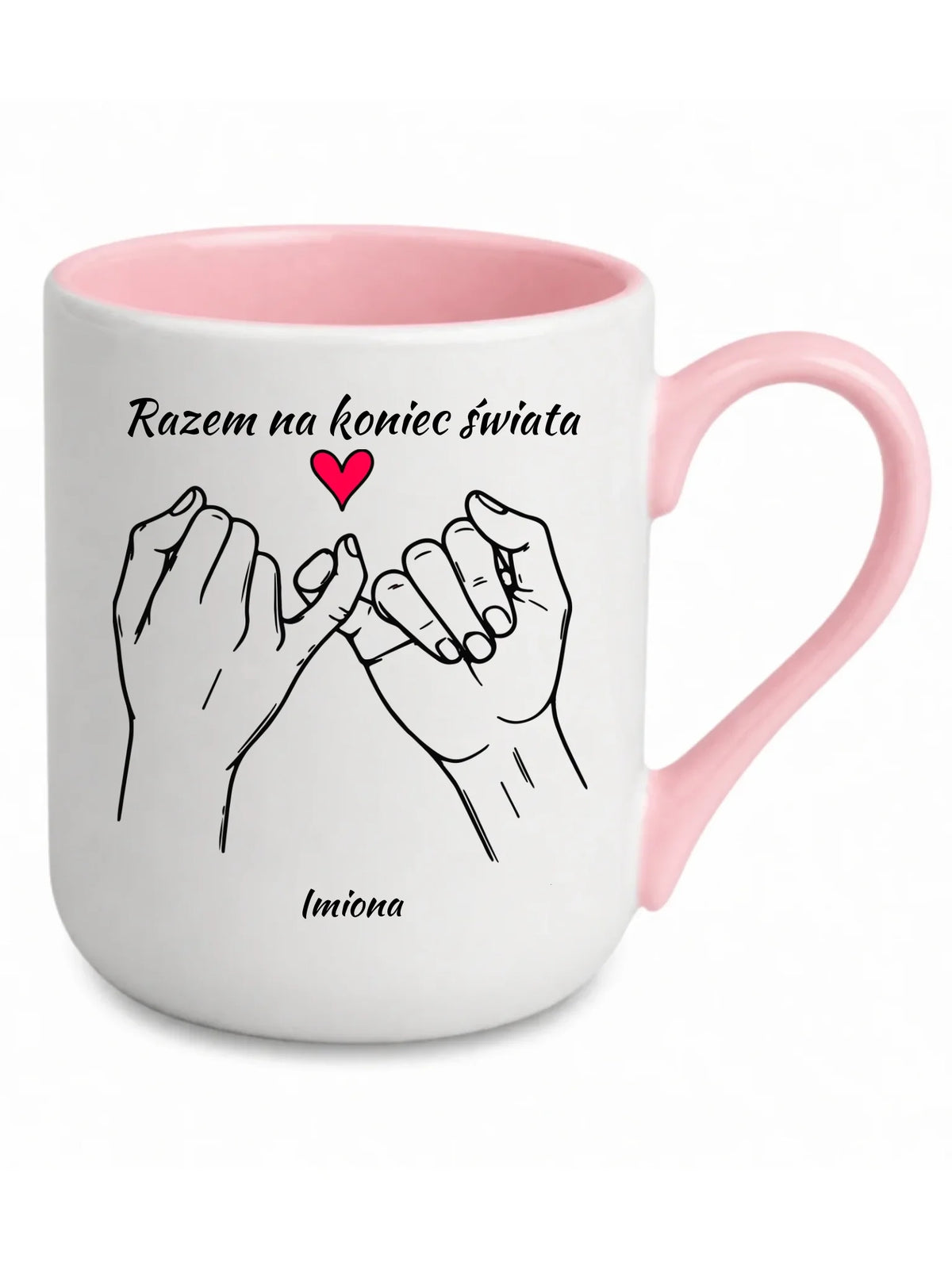 Kubek elegant dla par - Razem na koniec świata - personalizowany W60
