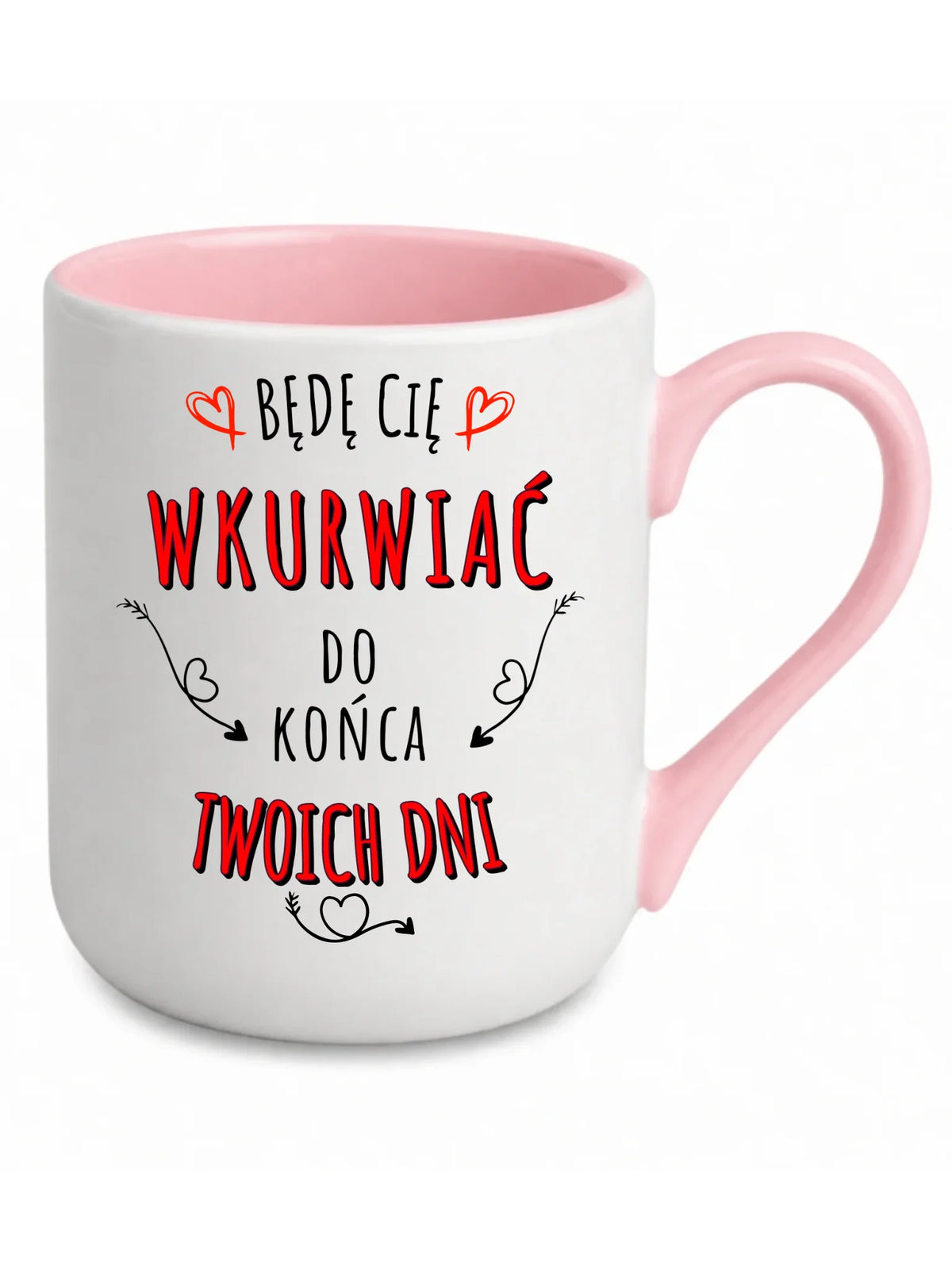 Kubek elegant dla par - Będę Cię wku*wiać do końca Twoich dni - bez cenzury W61