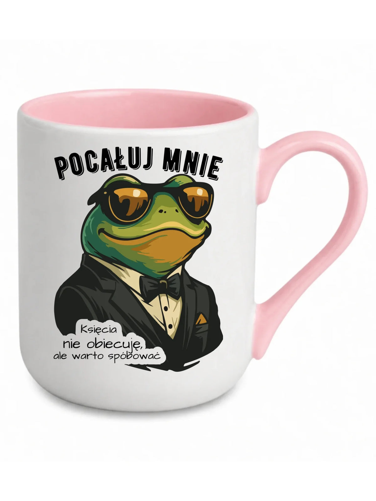 Kubek elegant - Żaba w garniturze pocałuj mnie W55