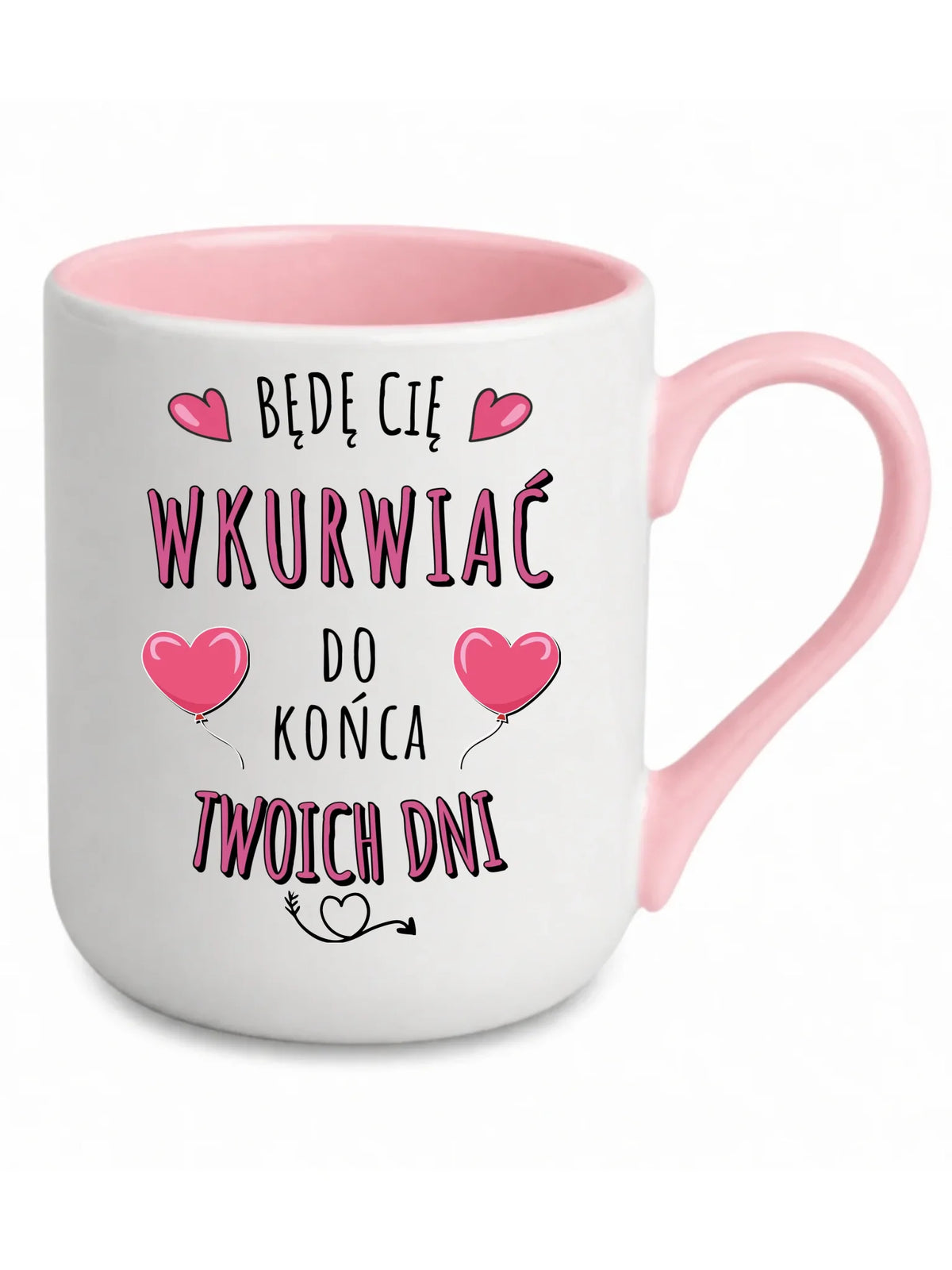 Kubek elegant dla par - Będę Cię wku*rwiać do końca Twoich dni - bez cenzury W62