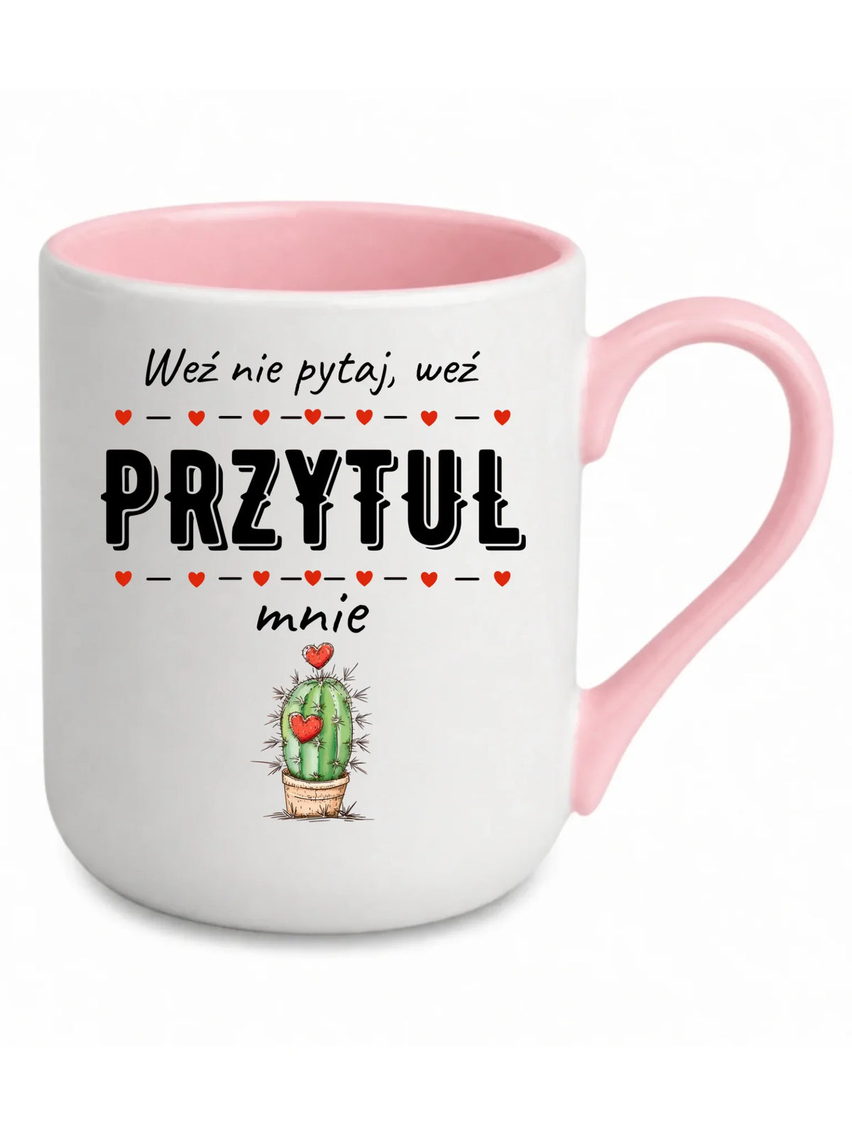 Kubek elegant dla par - Weź nie pytaj, weź przytul mnie W49