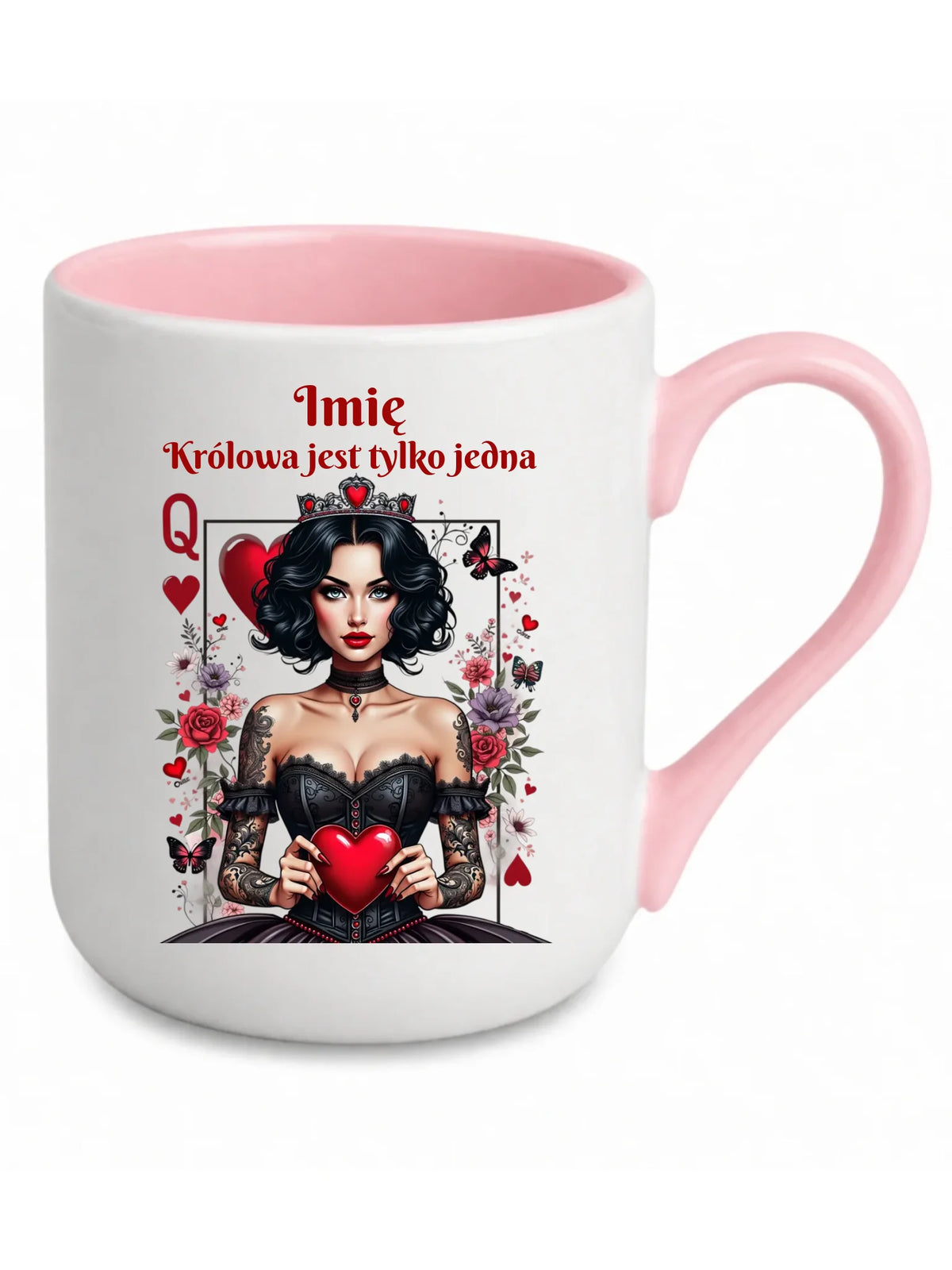 Kubek elegant dla niej - Królowa jest tylko jedna - personalizowany W46