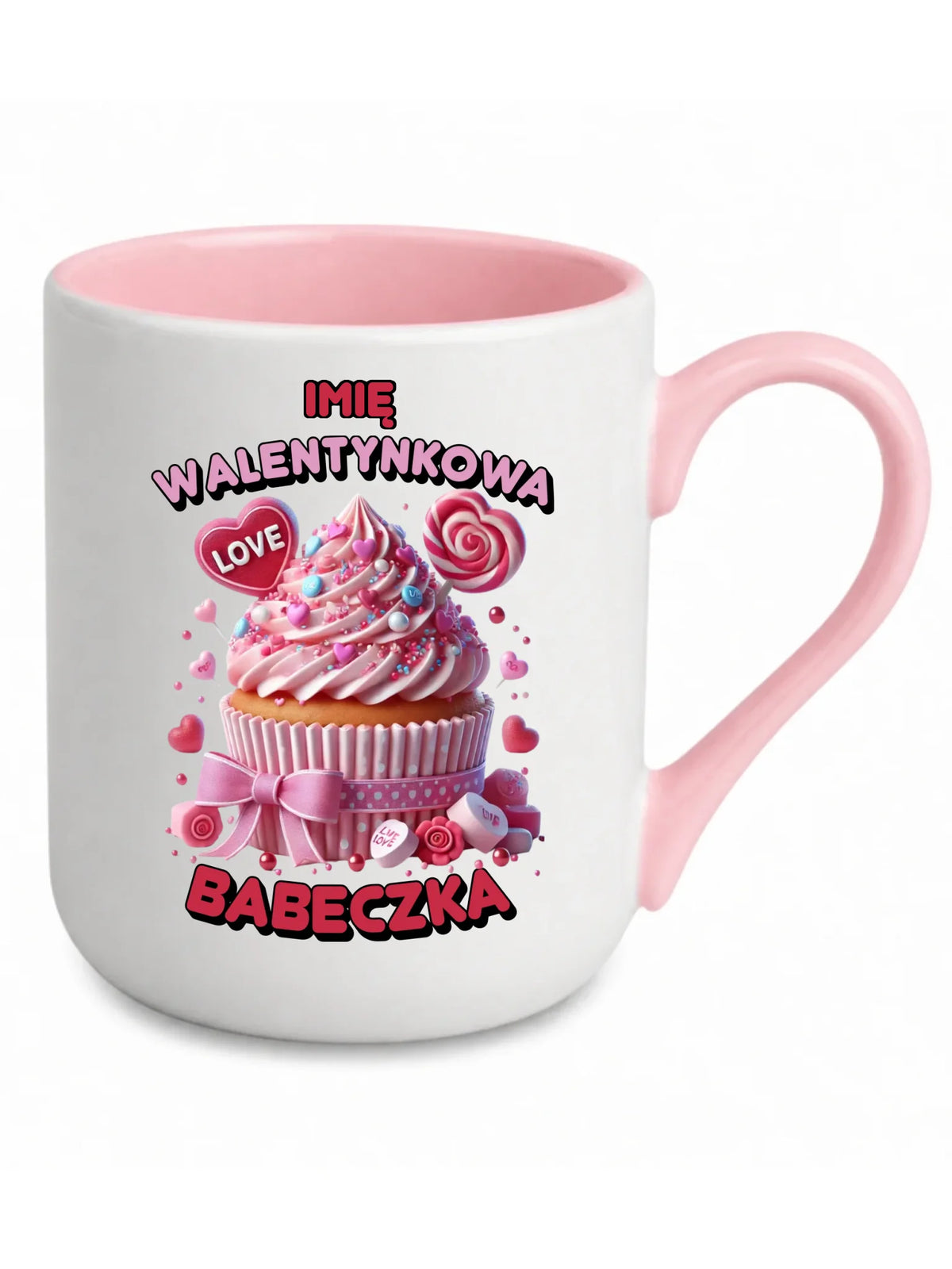 Kubek elegant na Walentynki - Walentynkowa Babeczka - personalizowany W21