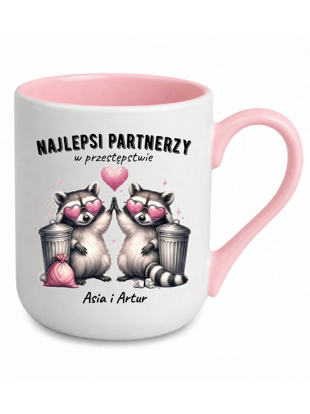 Kubek elegant dla par - Najlepsi partnerzy w przestępstwie - personalizowany W27