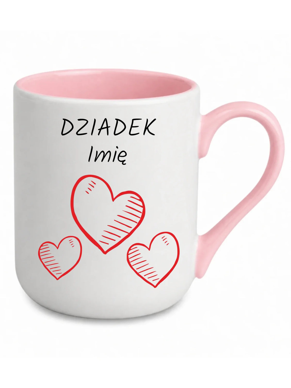 Kubek elegant dla dziadka - Serca - personalizowany D01