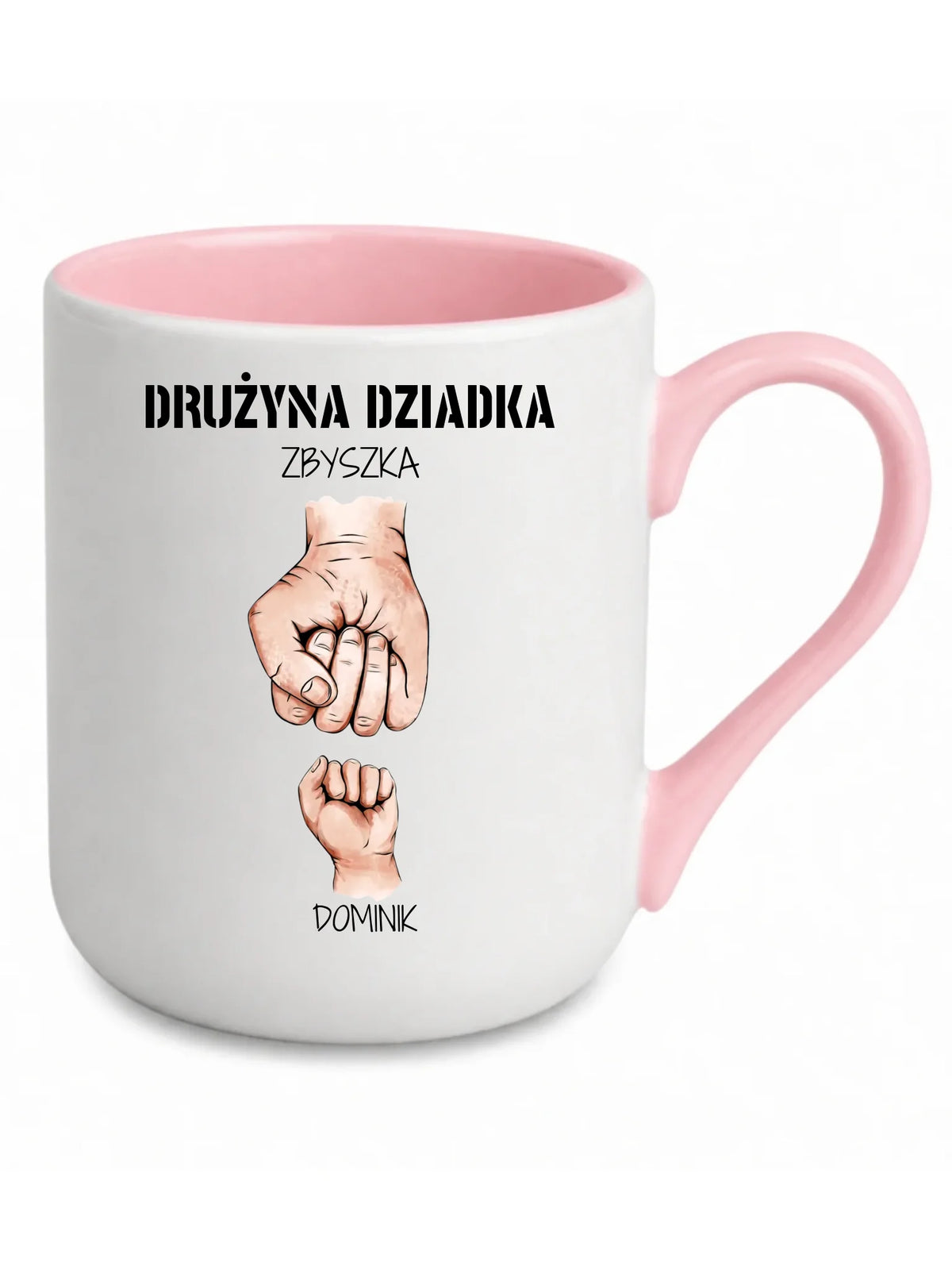 Kubek elegant dla dziadka - Drużyna dziadka 1-6 imion wnuków - personalizowany D07