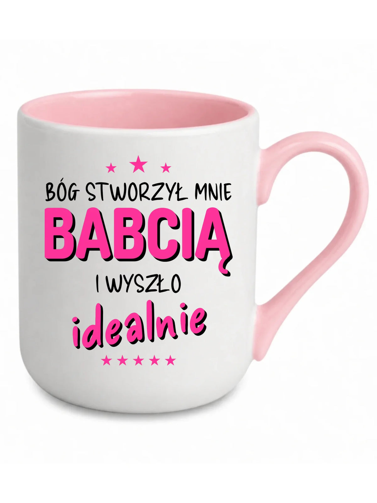 Kubek elegant dla babci - Bóg stworzył mnie babcią i wyszło idealnie B08