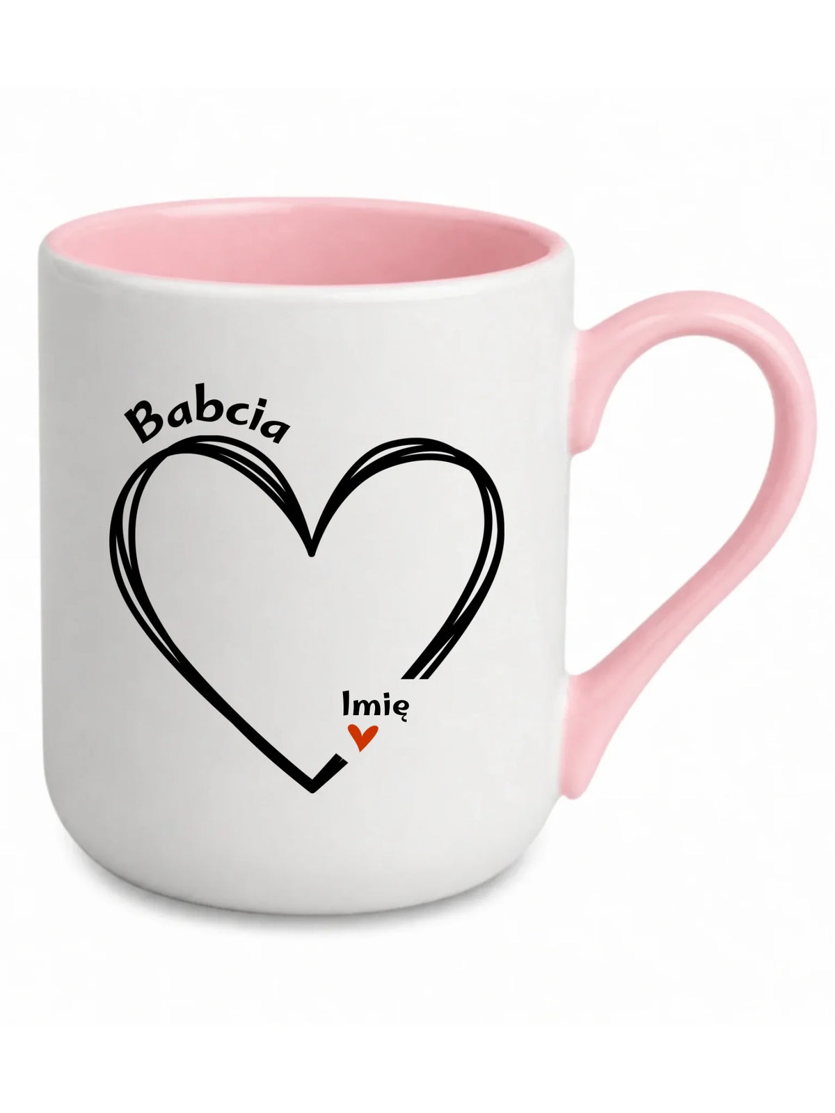 Kubek elegant dla babci - Serce z imionami wnuków 1-7 - personalizowany B26