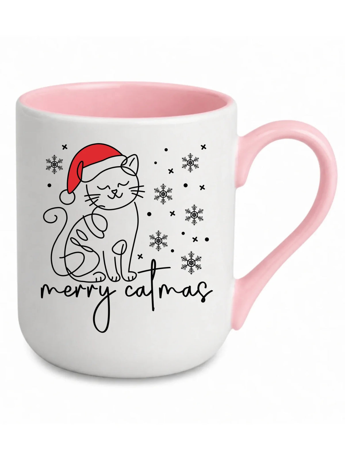 Kubek elegant świąteczny - prezent dla kociary - Merry catmas BN151