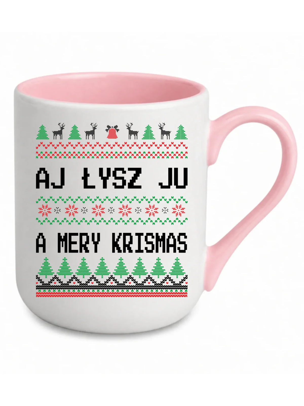 Kubek elegant świąteczny - Aj łysz ju a mery krismas BN12