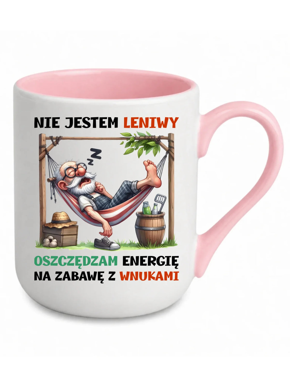 Kubek elegant dla dziadka - Nie jestem leniwy oszczędzam energię D39