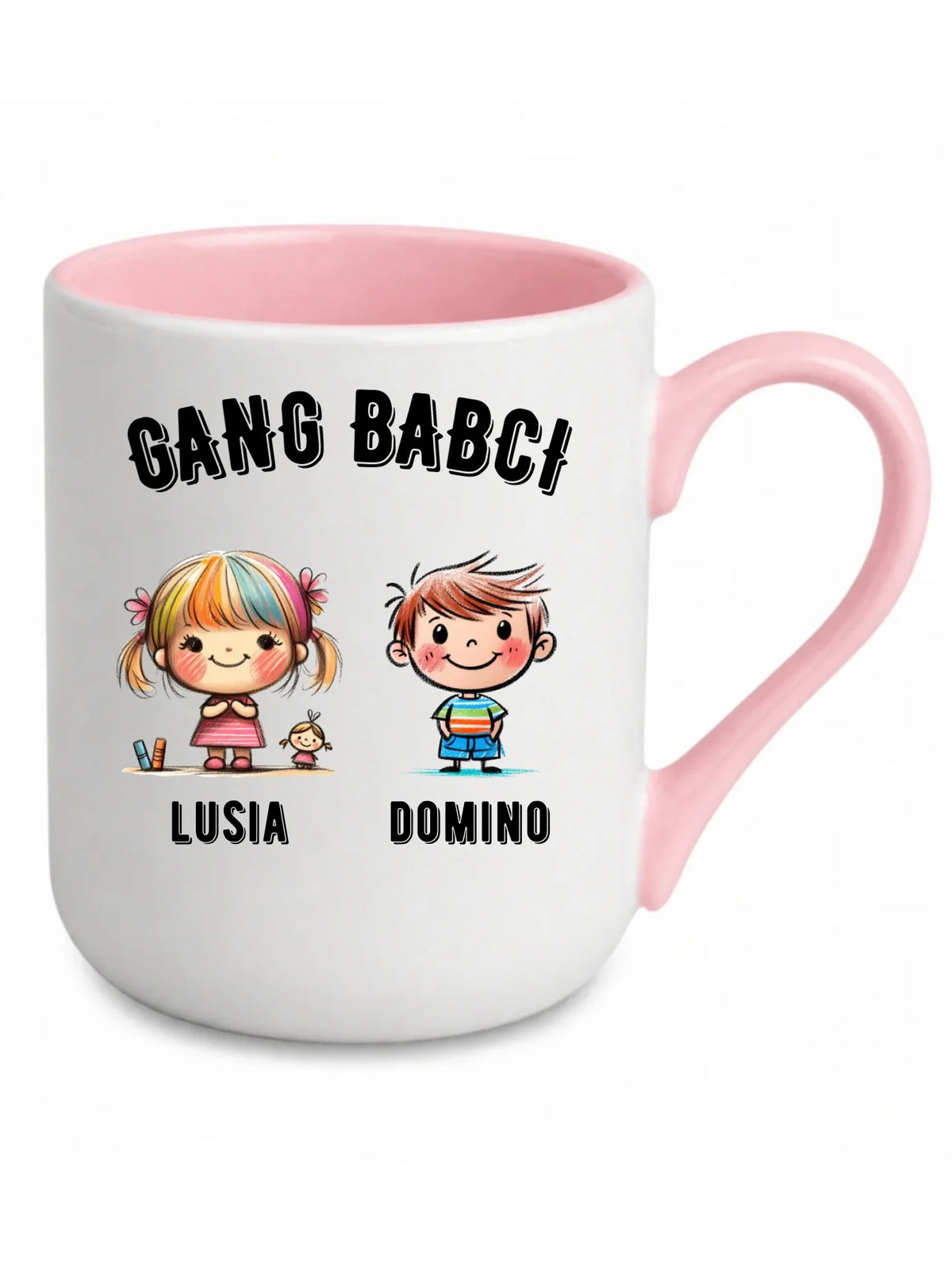Kubek elegant dla babci - Gang Babci imiona wnuków 2-6 - personalizowany B18