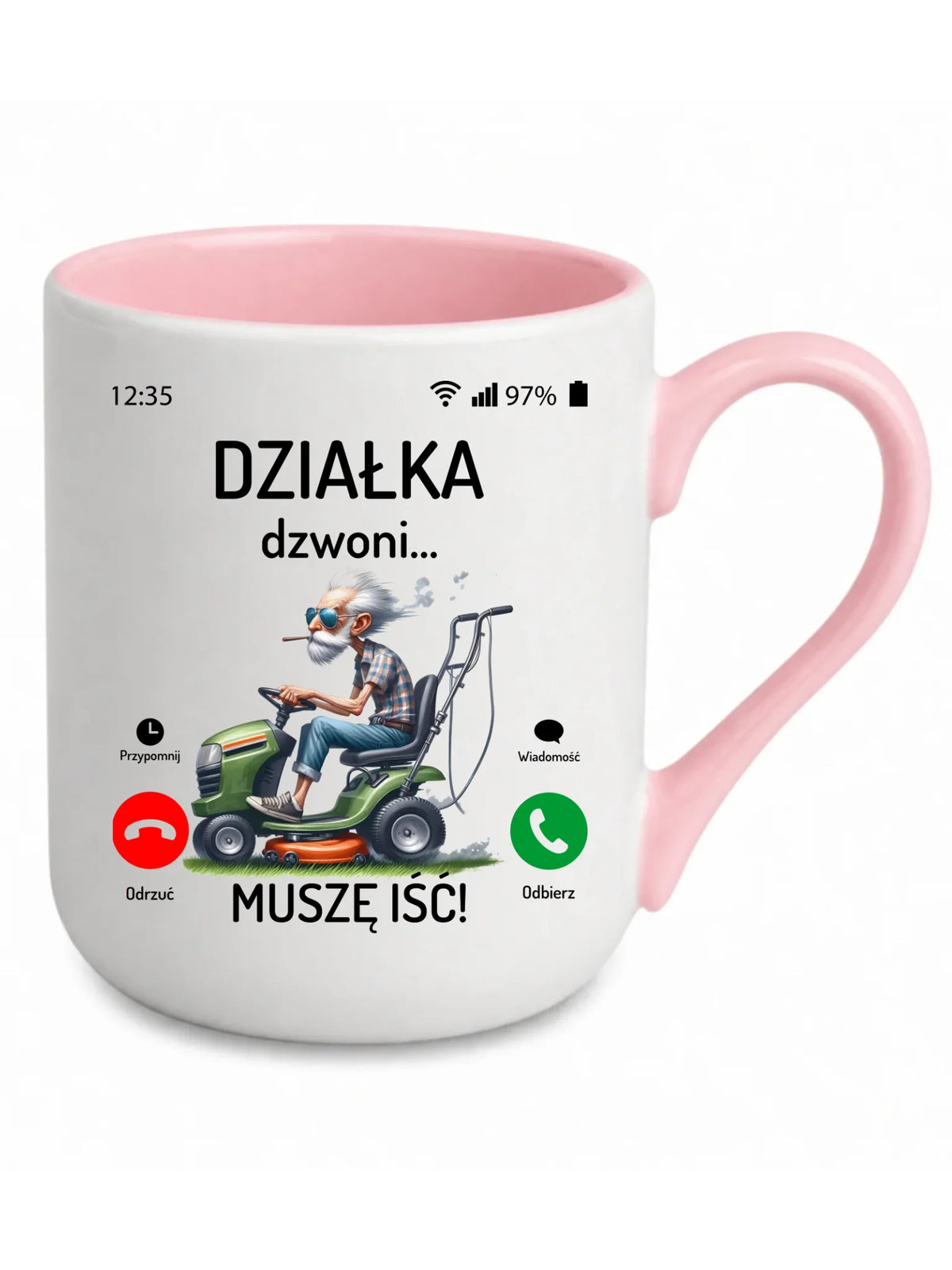 Kubek elegant dla dziadka - Działka dzwoni muszę iść D35