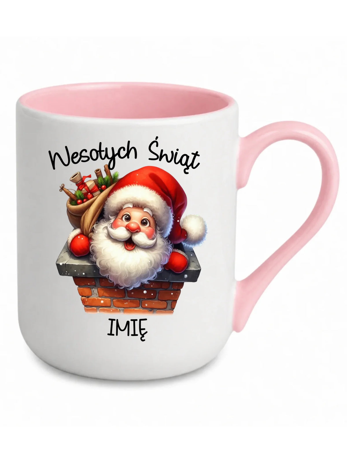 Kubek elegant świąteczny - prezent na Mikołajki Mikołaj - personalizowany BN08