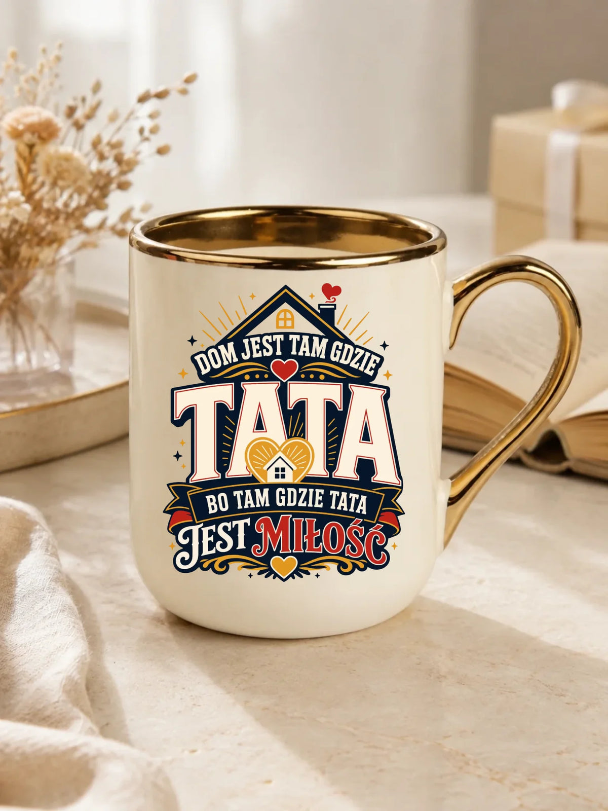 Kubek elegant dla taty - Dom jest tam gdzie tata DT37