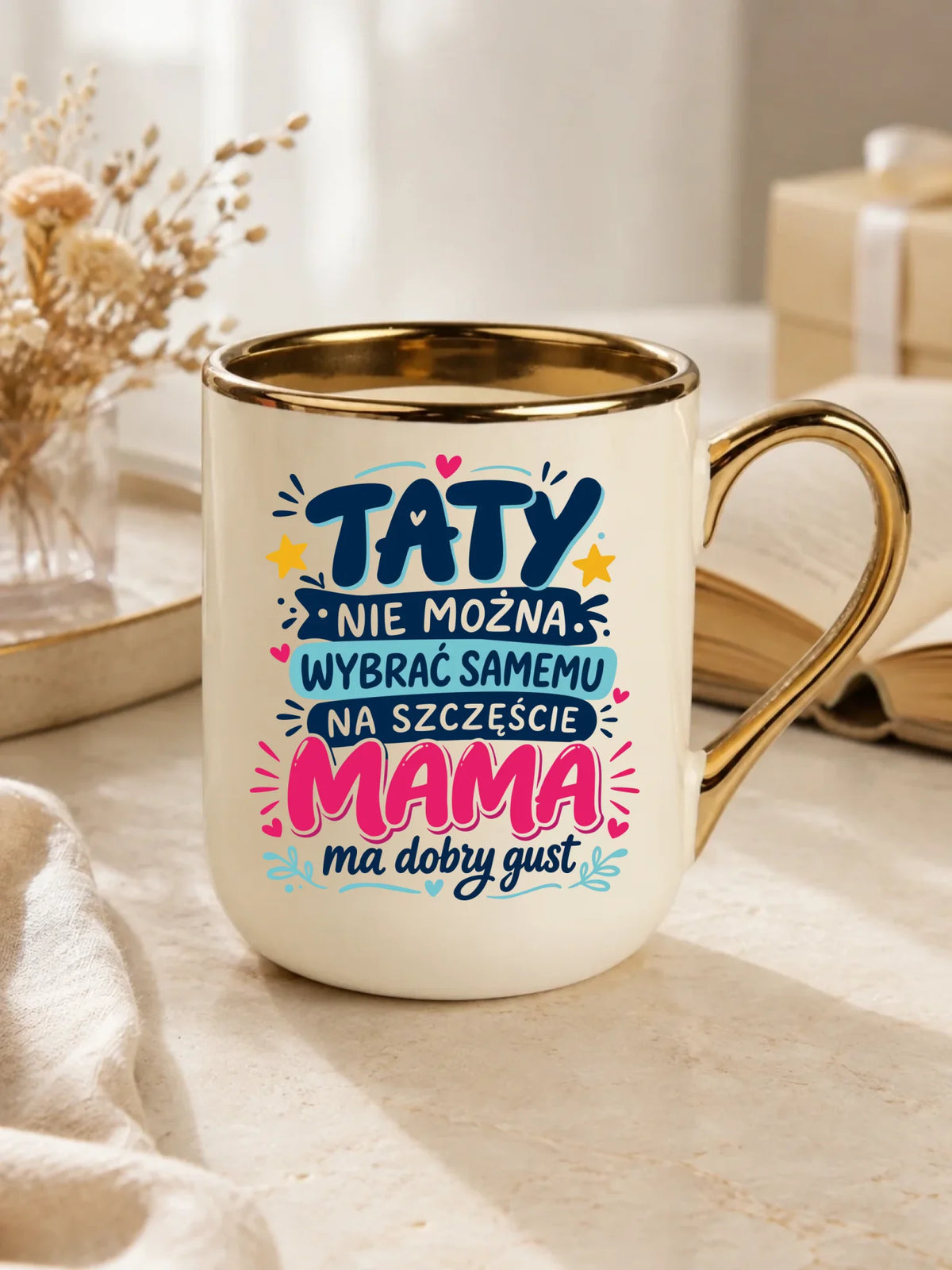 Kubek elegant dla taty - Taty nie można wybrać samemu na szczęście mama do dobry gust DT40