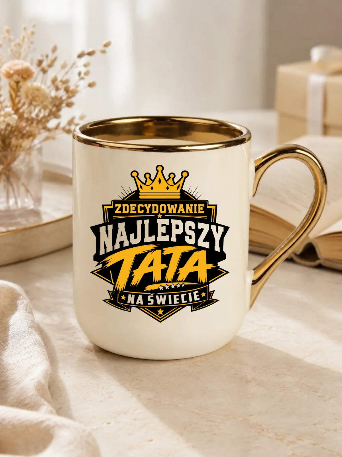 Kubek elegant dla taty - Zdecydowanie najlepszy tata na Świecie DT25