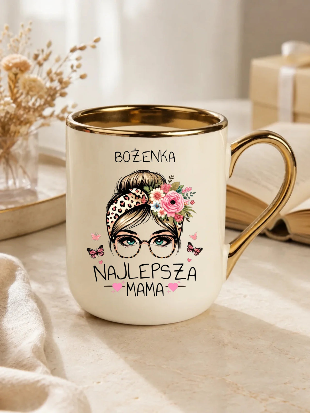 Kubek elegant dla mamy - Najlepsza mama - personalizowany DM37