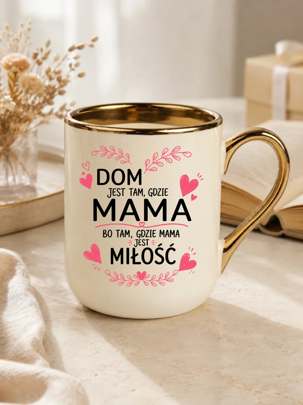 Kubek elegant dla mamy - Dom jest tam gdzie mama DM31