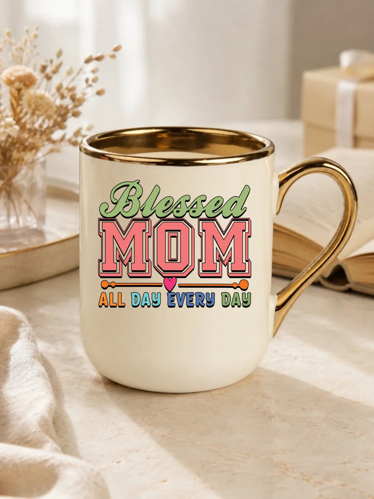 Kubek elegant dla mamy - Blessed mom all day every day DM36