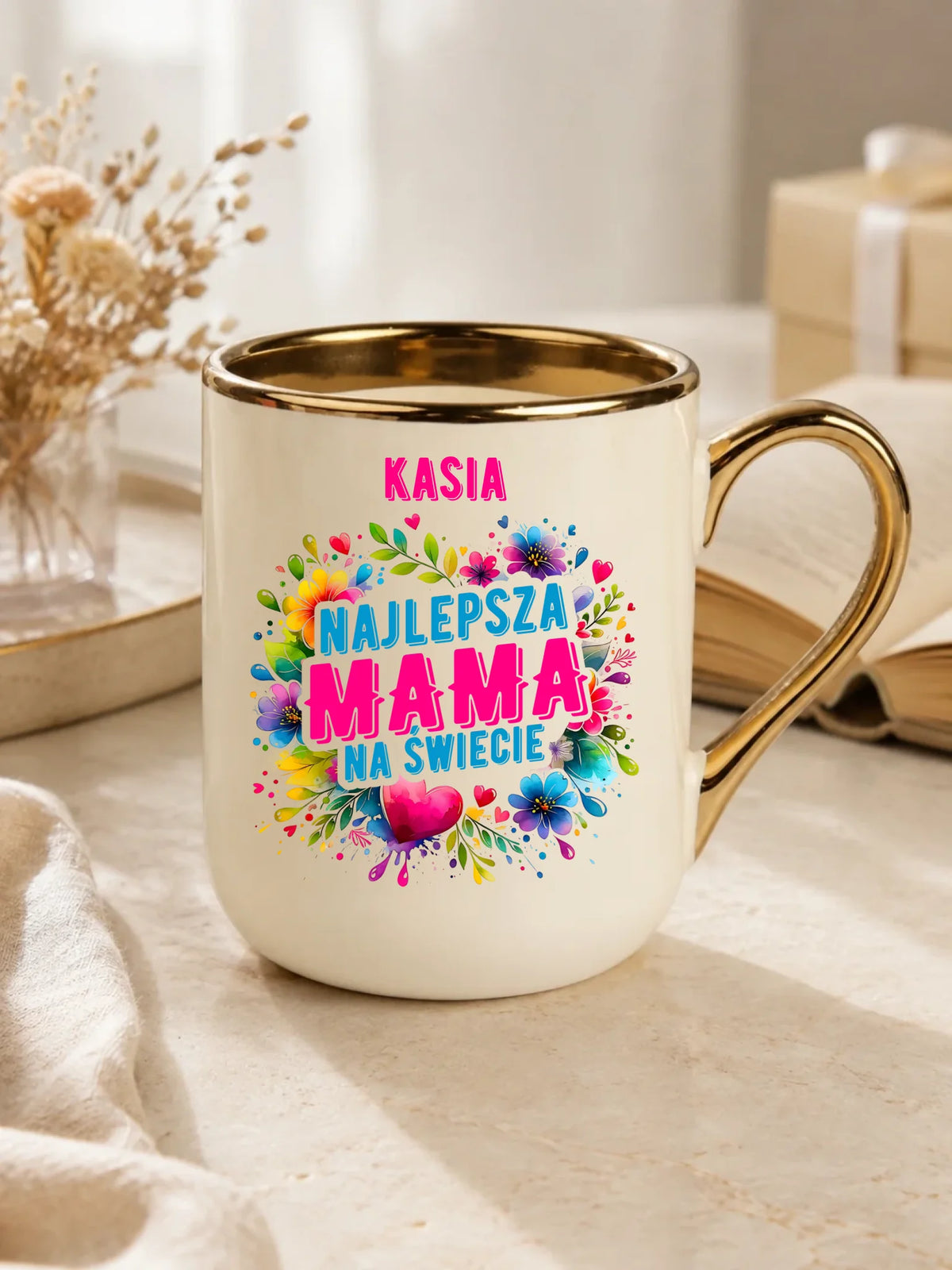 Kubek elegant dla mamy - Najlepsza Mama - personalizowany DM15