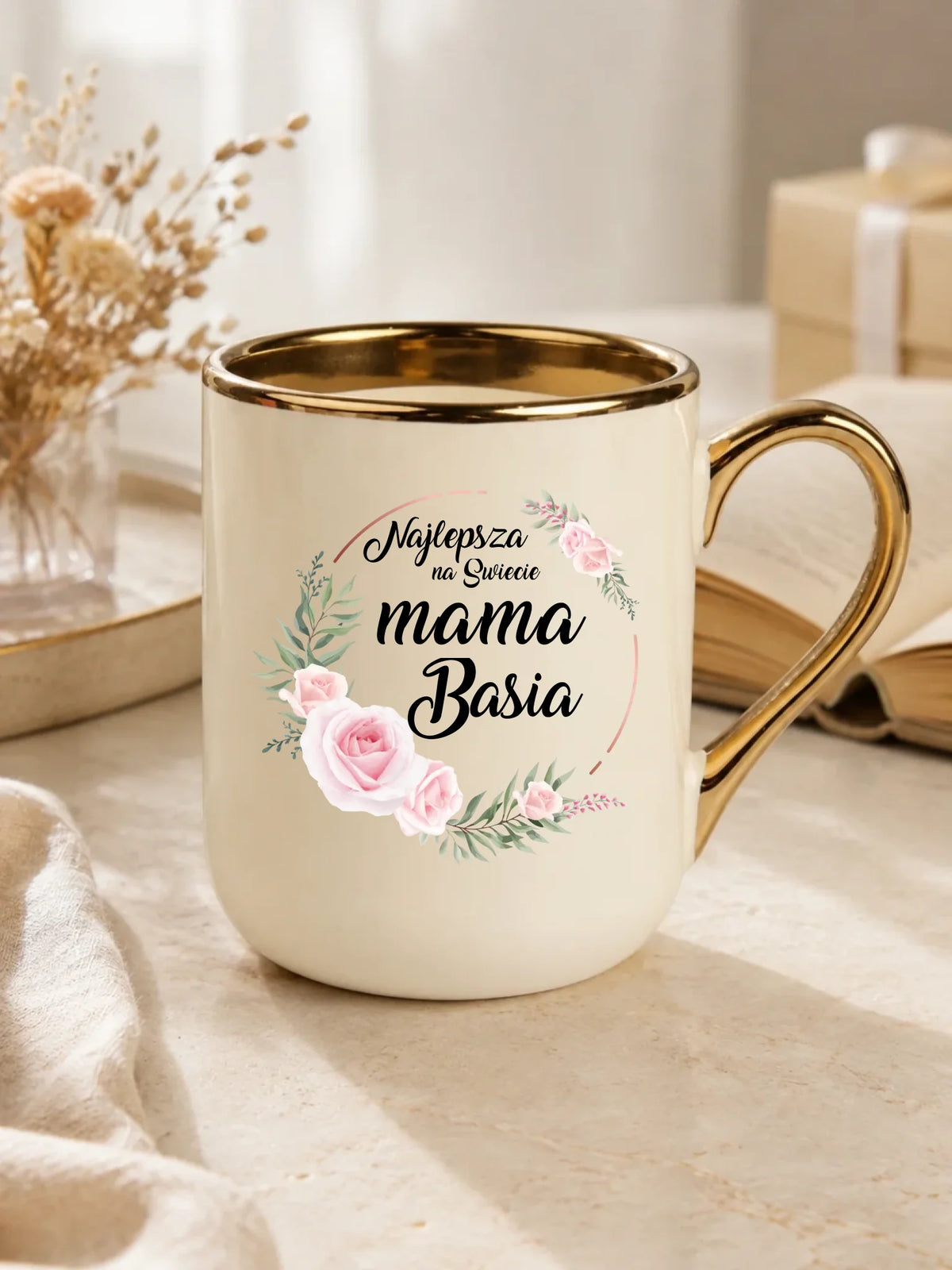 Kubek elegant dla mamy - Najlepsza na Świecie mama - personalizowany DM17