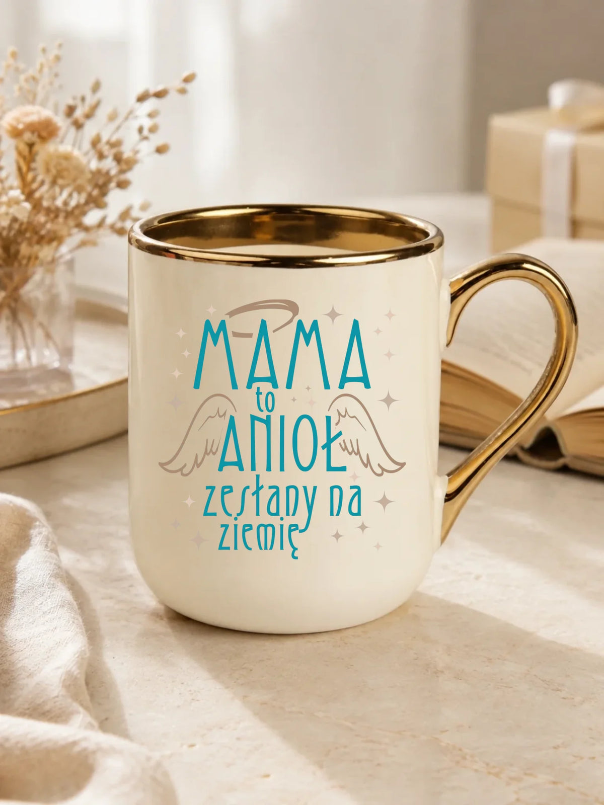 Kubek elegant dla mamy - Mama to anioł zesłany na ziemię DM30