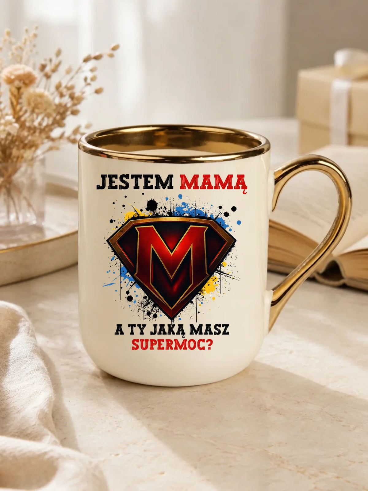 Kubek elegant dla mamy - Jestem mamą A Ty jaką masz supermoc? DM04