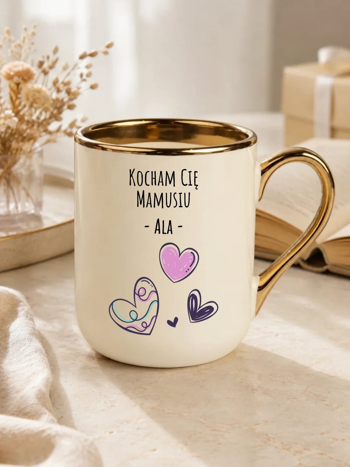Kubek elegant dla mamy - Kocham Cię Mamusiu - personalizowany DM05