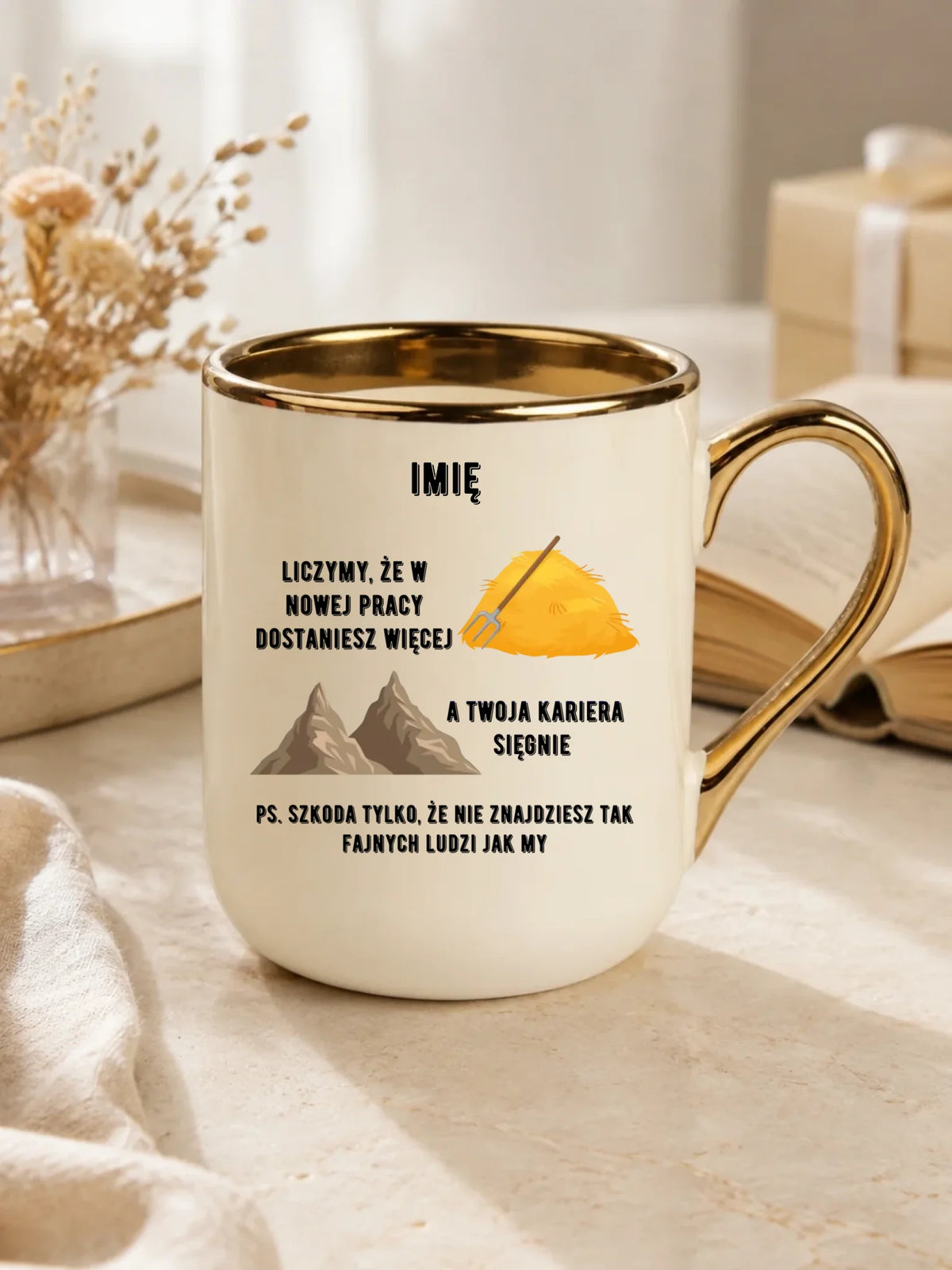 Kubek elegant na odejście z pracy - Nie znajdziesz tak fajnych ludzi jak my - personalizowany OP04