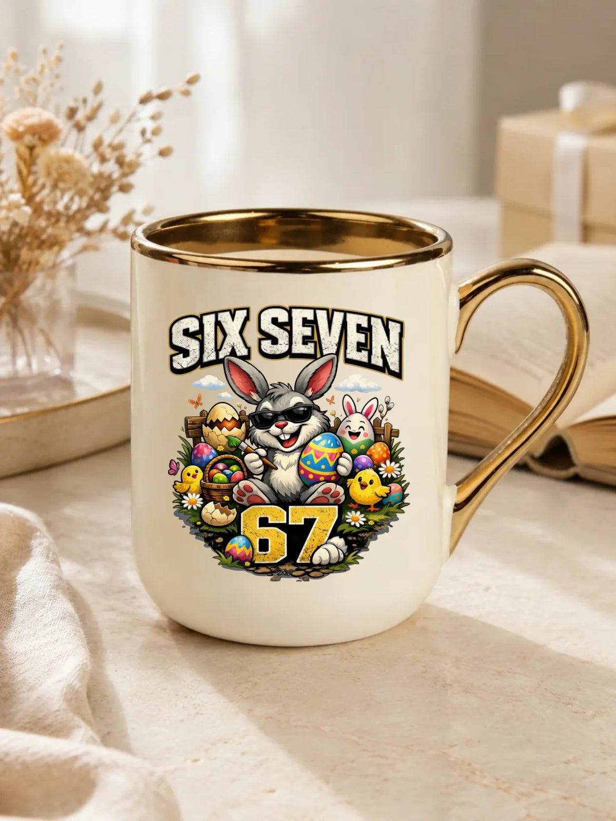 Kubek elegant wielkanocny - Zając Six Seven 67 WN10