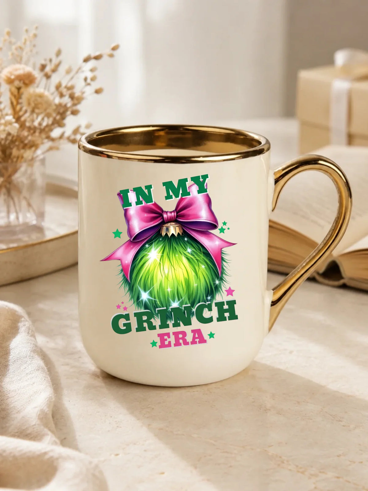Kubek elegant świąteczny - In my Grinch era BN26