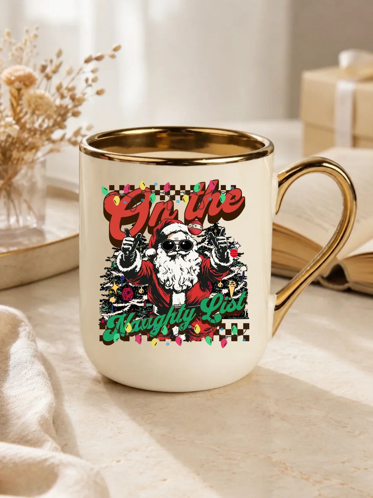 Kubek elegant świąteczny - On the Naughty List BN50