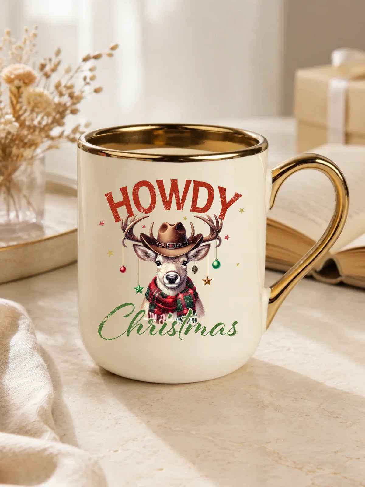 Kubek elegant świąteczny - Howdy Christmas BN54
